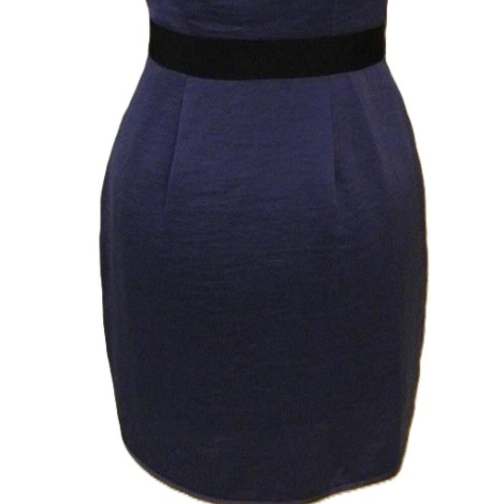 BCBGeneration Blue Smoke Sexy One Shoulder Party Dress w/Ruffle Sz-8 NWT $128.00 - Picture 5 of 9